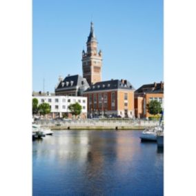 Tableau sur toile vue du port de dunkerque 45x65 cm - Fabriqué en France