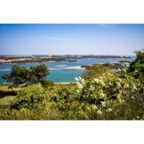 Tableau sur toile vue île de chausey 65x97 cm - Fabriqué en France