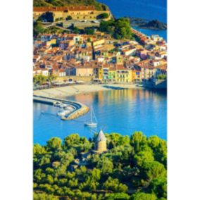 Tableau sur toile vue sur la plage de collioure 30x45 cm - Fabriqué en France