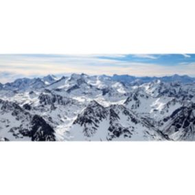 Tableau sur toile vue sur le pic du midi en hiver 30x97 cm - Fabriqué en France