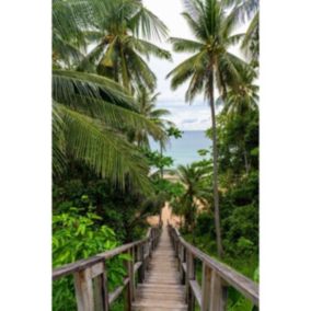 Tableau sur toile wooden bridge 30x45 cm - Fabriqué en France