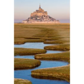 Tableau sur toile zizag mont-saint-michel 65x97 cm Fabriqué en France