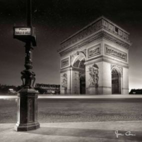 Tableau sur verre arc de triomphe 45x45 cm - Fabriqué en France