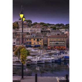 Tableau sur verre cassis port 30x45 cm - Fabriqué en France