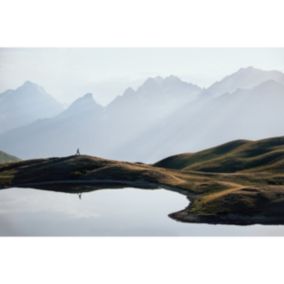 Tableau sur verre lac naturel 30x45 cm - Fabriqué en France