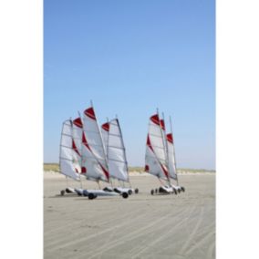 Tableau sur verre plage de merlimont 30x45 cm - Fabriqué en France