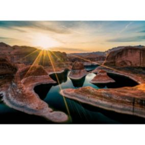 Tableau sur verre synthétique canyon utah 65x97 cm - Fabriqué en France