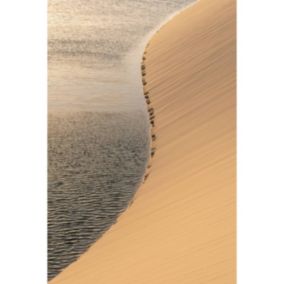 Tableau sur verre synthétique dunes de sable 65x97 cm Fabriqué en France