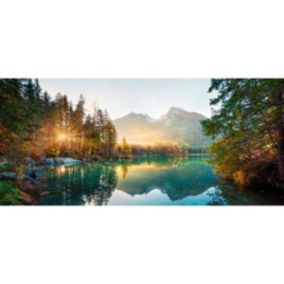 Tableau sur verre synthétique hintersee lake 65x145 cm - Fabriqué en France