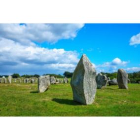 Tableau sur verre synthétique menhirs de carnac 65x97 cm - Fabriqué en France