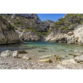 Tableau sur verre synthétique pause calanque 65x97 cm - Fabriqué en France