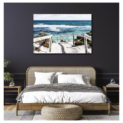 Tableau toile en kit DIRECTION BAIGNADE 140 x 95 cm - Toile textile sans PVC, Made in France par Scenolia