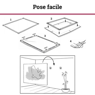 Tableau toile XXL en kit Allee Cavaliere 60 x 40 cm - Toile textile sans PVC