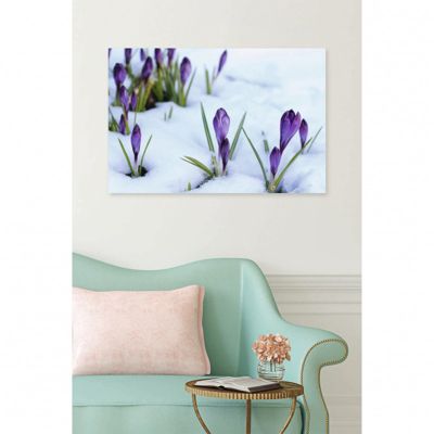 Tableau toile XXL en kit Crocus 90 x 60 cm - Toile textile sans PVC