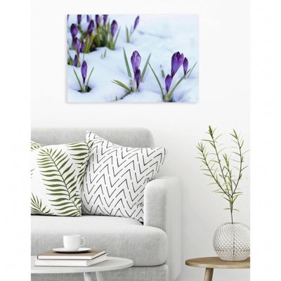 Tableau toile XXL en kit Crocus 90 x 60 cm - Toile textile sans PVC