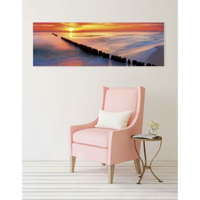 Tableau toile XXL en kit Dream Beach 180 x 60 cm - Toile textile sans PVC