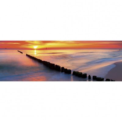 Tableau toile XXL en kit Dream Beach 180 x 60 cm - Toile textile sans PVC