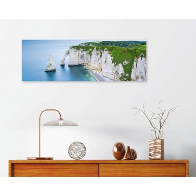 Tableau toile XXL en kit Etretat 90 x 30 cm - Toile textile sans PVC