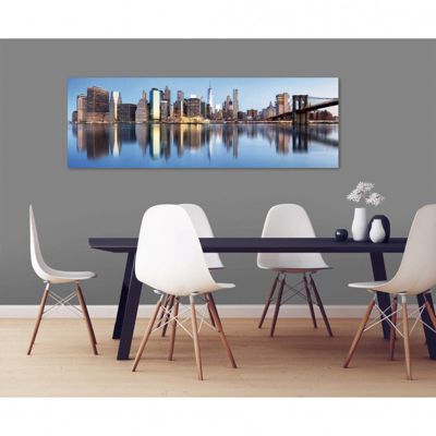Tableau toile XXL en kit Manhattan Panoramique 180 x 60 cm - Toile textile sans PVC