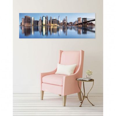 Tableau toile XXL en kit Manhattan Panoramique 180 x 60 cm - Toile textile sans PVC