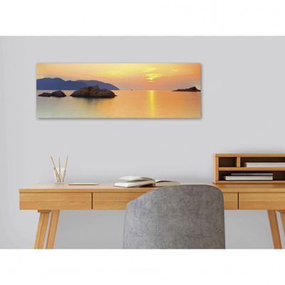 Tableau toile XXL en kit Orange Mood 90 x 30 cm - Toile textile sans PVC