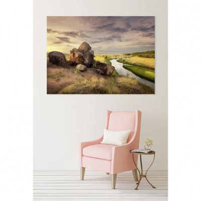 Tableau toile XXL en kit Stone Alone 180 x 130 cm - Toile textile sans PVC