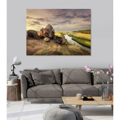 Tableau toile XXL en kit Stone Alone 180 x 130 cm - Toile textile sans PVC