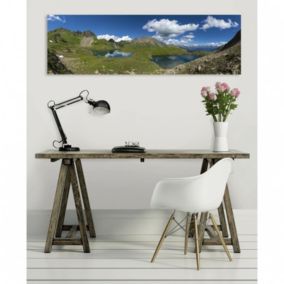 Tableau verre acrylique Les Cinq Lacs 130 x 40 cm - Décoration murale photo pour la maison