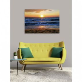 Tableau verre acrylique Sea Sunset 130 x 90 cm - Décoration murale photo pour la maison