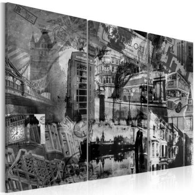 Tableau Villes L'essence de Londres - triptyque 60x40 cm