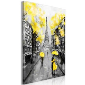 Tableau Villes Paris Rendez-Vous (1 Part) Vertical Yellow 60x90 cm