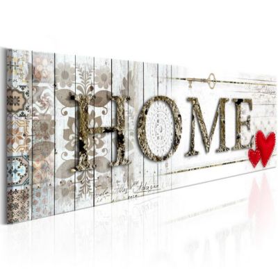 Tableau Vintage Stylish Home 120x40 cm