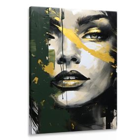 Tableau VISAGE De Femme Abstraction 20cm x 30cm  - Parfait pour décorer votre salon, chambre ou bureau avec un design unique et él