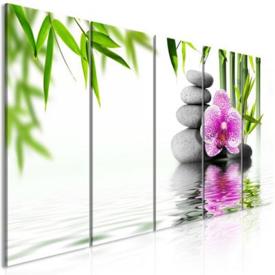 Tableau Zen Water Garden (5 Parts) Narrow 200x80 cm