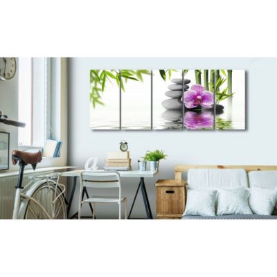 Tableau Zen Water Garden (5 Parts) Narrow 200x80 cm