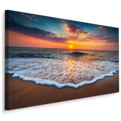 Tableaux COUCHER DE SOLEIL Mer Plage 100cm x 70cm  - Parfait pour décorer votre salon, chambre ou bureau avec un design unique et