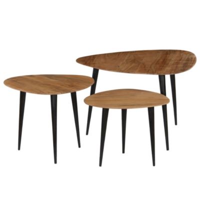 Tables basses 3 pcs Bois d'acacia massif vidaXL