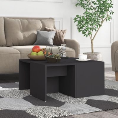 Tables basses 4 pcs,Table Salon,Table d'appoint gris 33x33x33 cm bois d'ingénierie