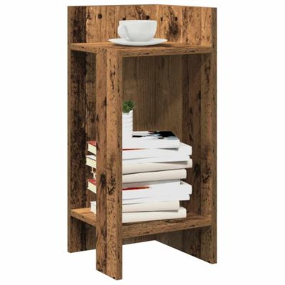 Tables d'appoint 2 pcs avec étagère vieux bois 25,5x27x60 cm vidaXL