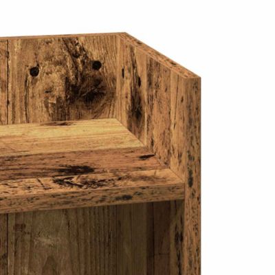 Tables d'appoint 2 pcs avec étagère vieux bois 25,5x27x60 cm vidaXL