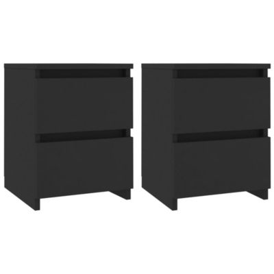 Tables de chevet 2 pcs Noir 30x30x40 cm Bois d'ingénierie vidaXL