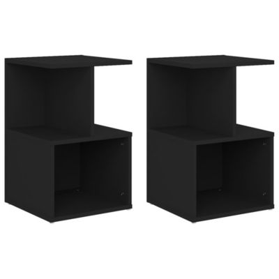 Tables de chevet 2 pcs noir 35x35x55 cm bois d'ingénierie vidaXL