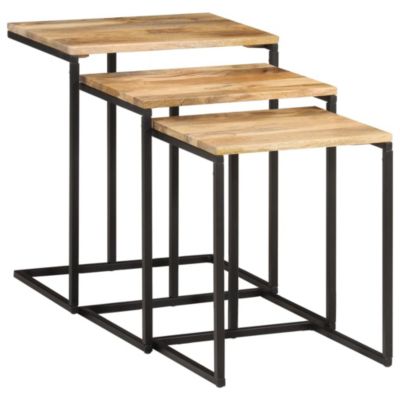 Tables gigognes 3 pcs bois massif d'acacia vidaXL