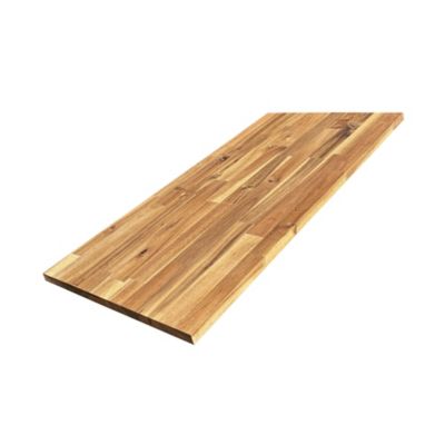 Tablette Acacia Pré-Huilé Teck Abouté, L.80 cm x l.30 cm, Ep.18 mm