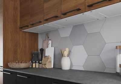 Tablette avec LED integrées de dessous de meuble haut GoodHome Caraway blanc l. 56,4 cm x L. 31,9 cm x H. 18,2 mm