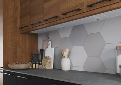 Tablette avec LED integrées de dessous de meuble haut GoodHome Caraway blanc l. 56,4 cm x L. 31,9 cm x H. 18,2 mm