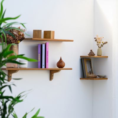 Tablette Bois Teck Huilé Rectangle - Etagère Murale - 18x180x900mm - Etagère de Bureau, Cuisine, Salle de bain, Salon