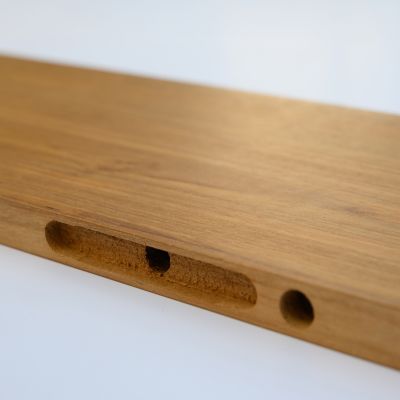 Tablette Bois Teck Huilé Rectangle - Etagère Murale - 18x180x900mm - Etagère de Bureau, Cuisine, Salle de bain, Salon