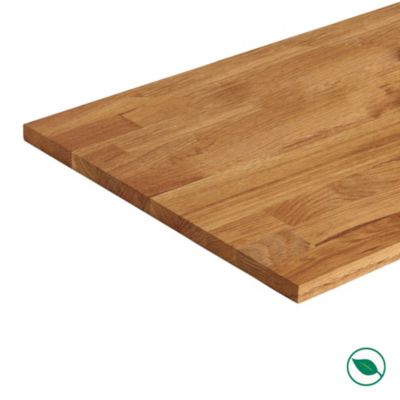 Tablette chêne massif huilé lamellé collé abouté 2000 x 400 x 18 mm