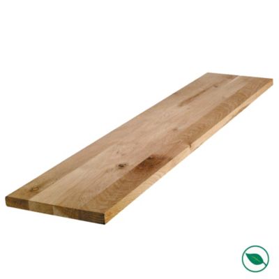 Tablette chêne massif lamellé collé abouté 800 x 200 x 18 mm